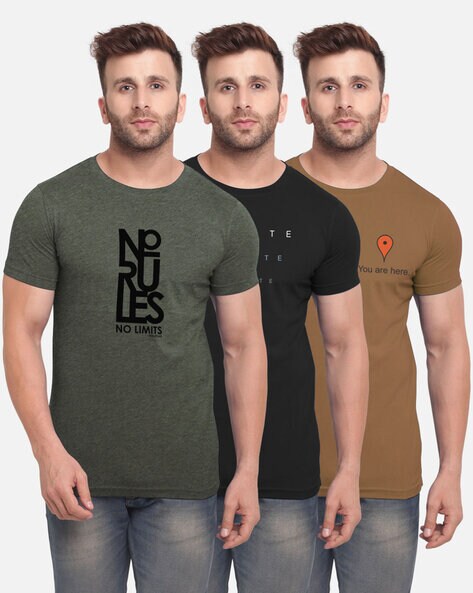 Download View Mens Loose Fit V-Neck Graphic T-Shirt Back Half-Side ...