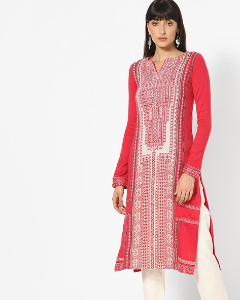 Buy Pink White Kurtas For Women By W Online Ajio Com