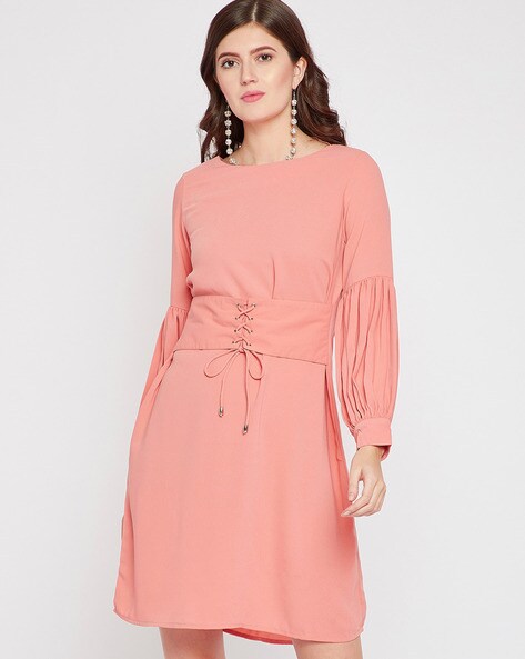 casual a line dresses with sleeves