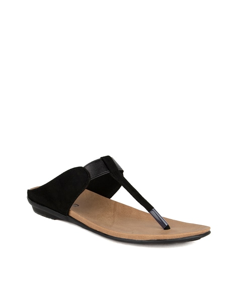Buy Black Flat Sandals for Women by 