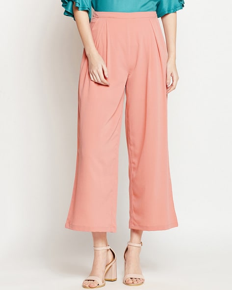 Tansy Fluid Pleated Trousers - Pink Pinstripe – The Frankie Shop