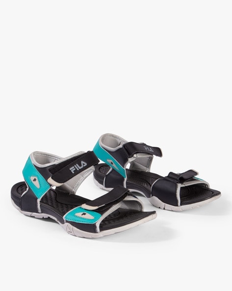 Panelled Sports Sandals with Velcro Fastening