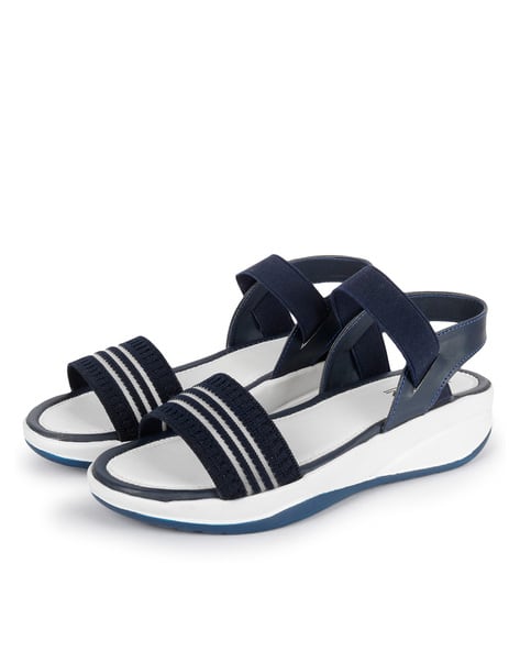 Sling-Back Sandals with Contrast Stripes (Image - 2)
