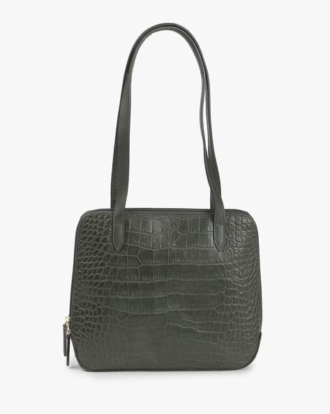 HIDESIGN Reptilian Pattern Leather Shoulder Bag
