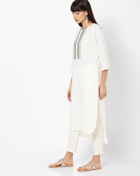 Buy White Kurtis & Tunics for Women by INDIANKALA4U Online | Ajio.com