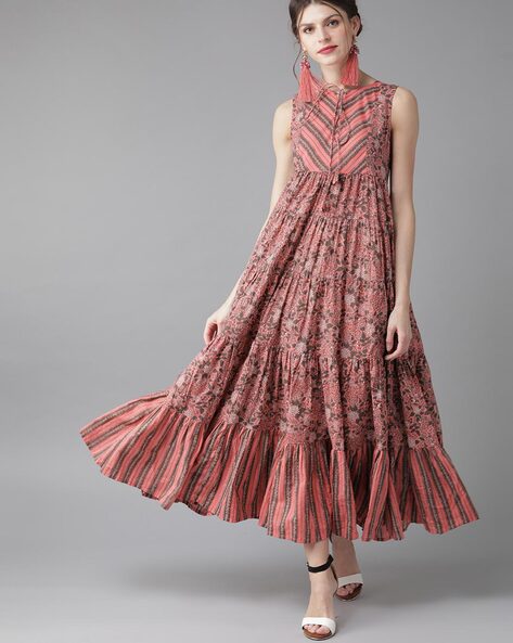 Floral Print Tiered Dress 