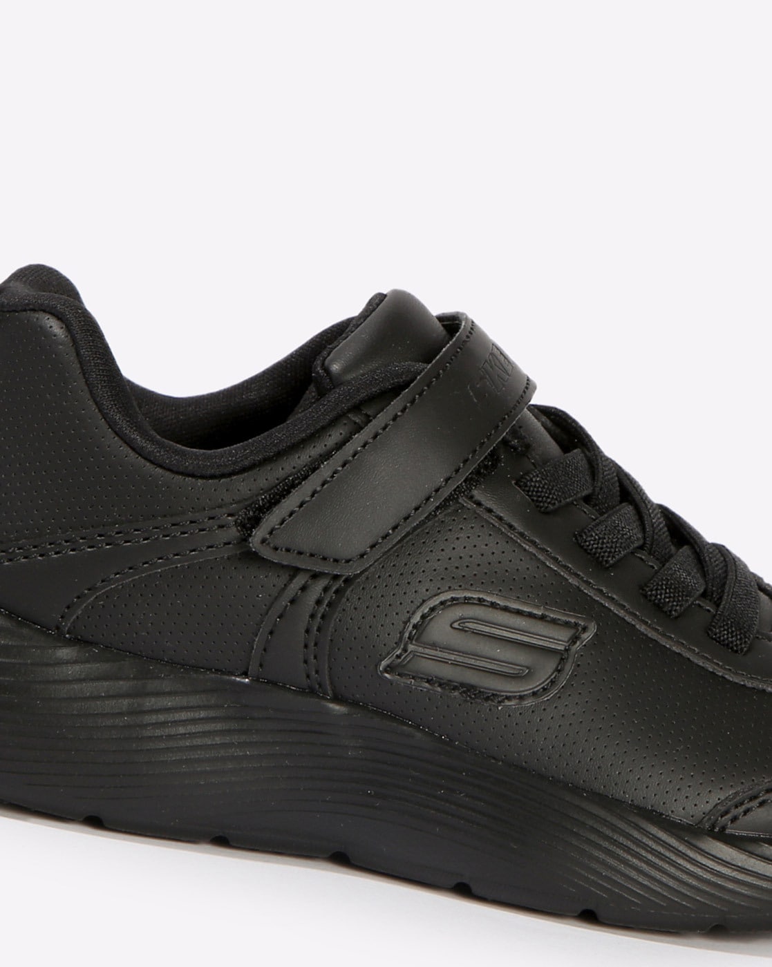 Black casual triple velcro label print shoe sneaker | Mens sneakers  trainers online 2432MS