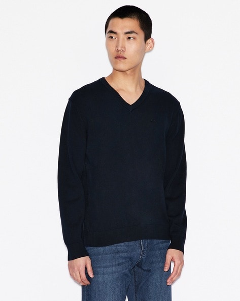 Buy Navy Blue Sweaters & Cardigans for Men by ARMANI EXCHANGE Online |  