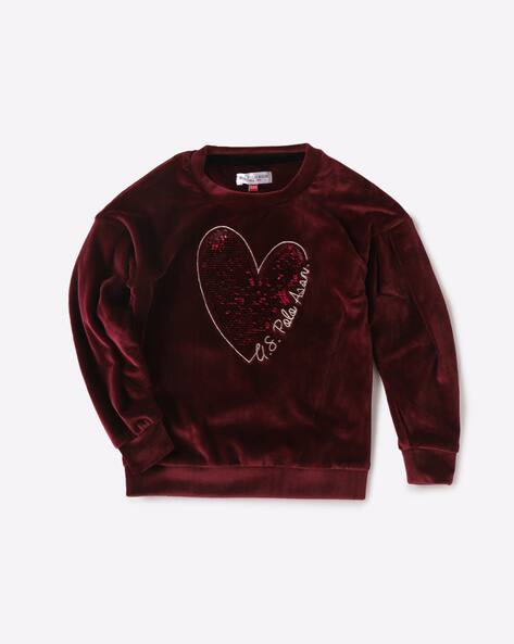 girls burgundy hoodie