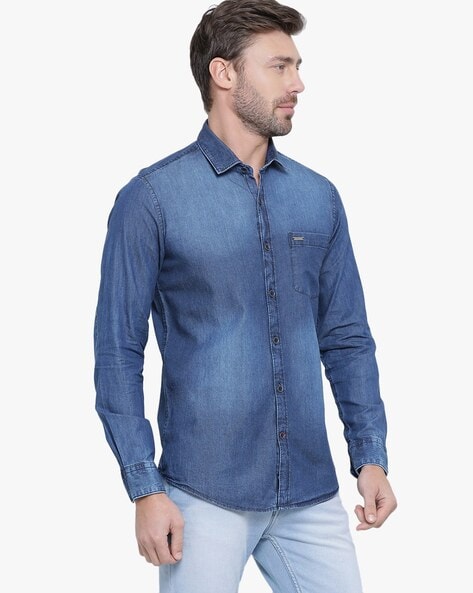 Monte carlo denim fashion shirt