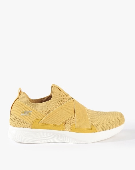 mustard yellow slip on shoes