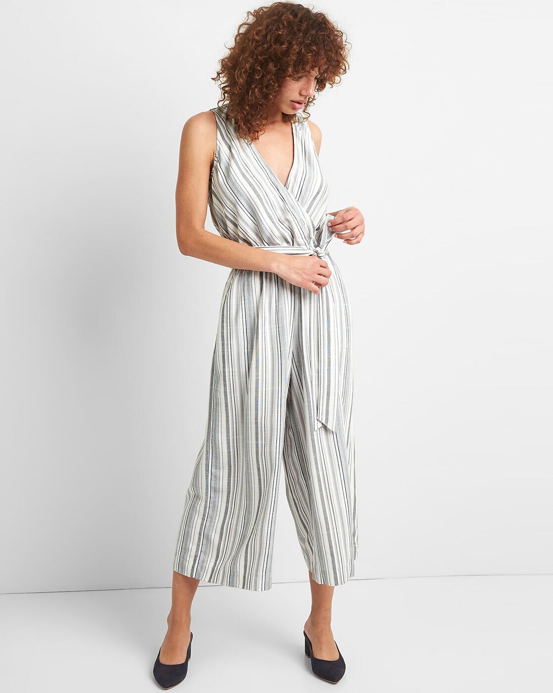 gap striped jumpsuit