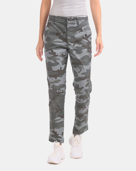 Women's/Girl's Cotton Camouflage Glamorous Army Track Pant