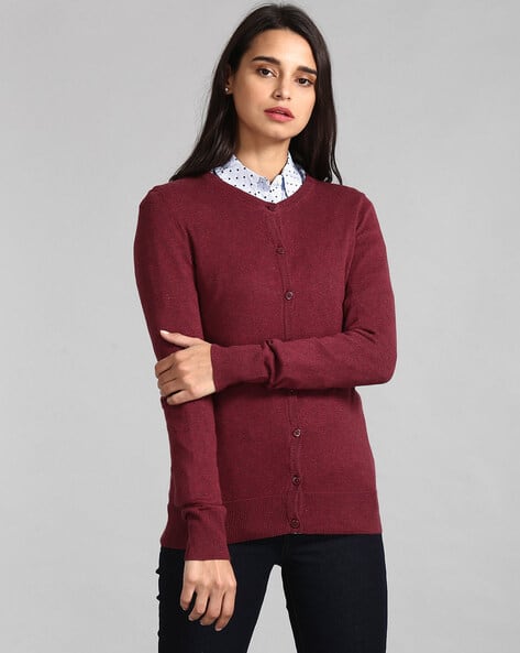 Button-Down Cotton Cardigan