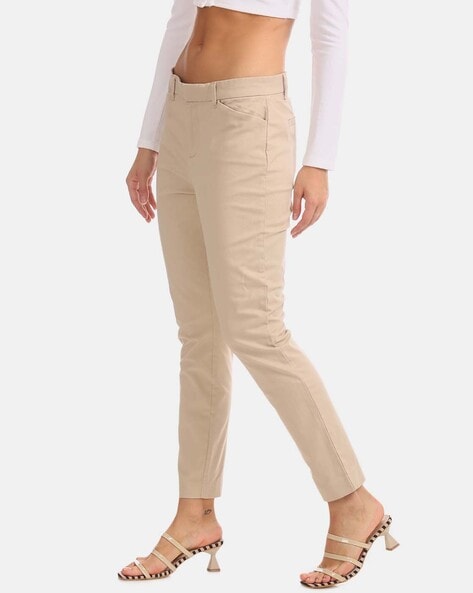 Buy Beige Trousers & Pants for Women by GAP Online