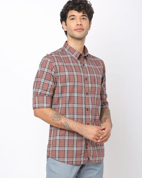 Grey Shirts for Men by INDIAN TERRAIN 