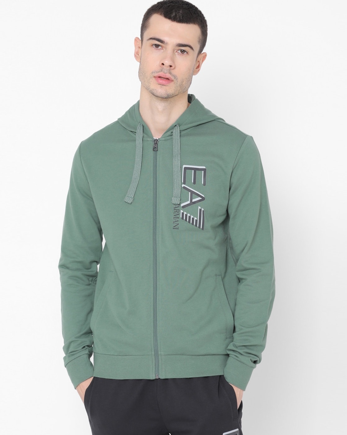 green armani hoodie