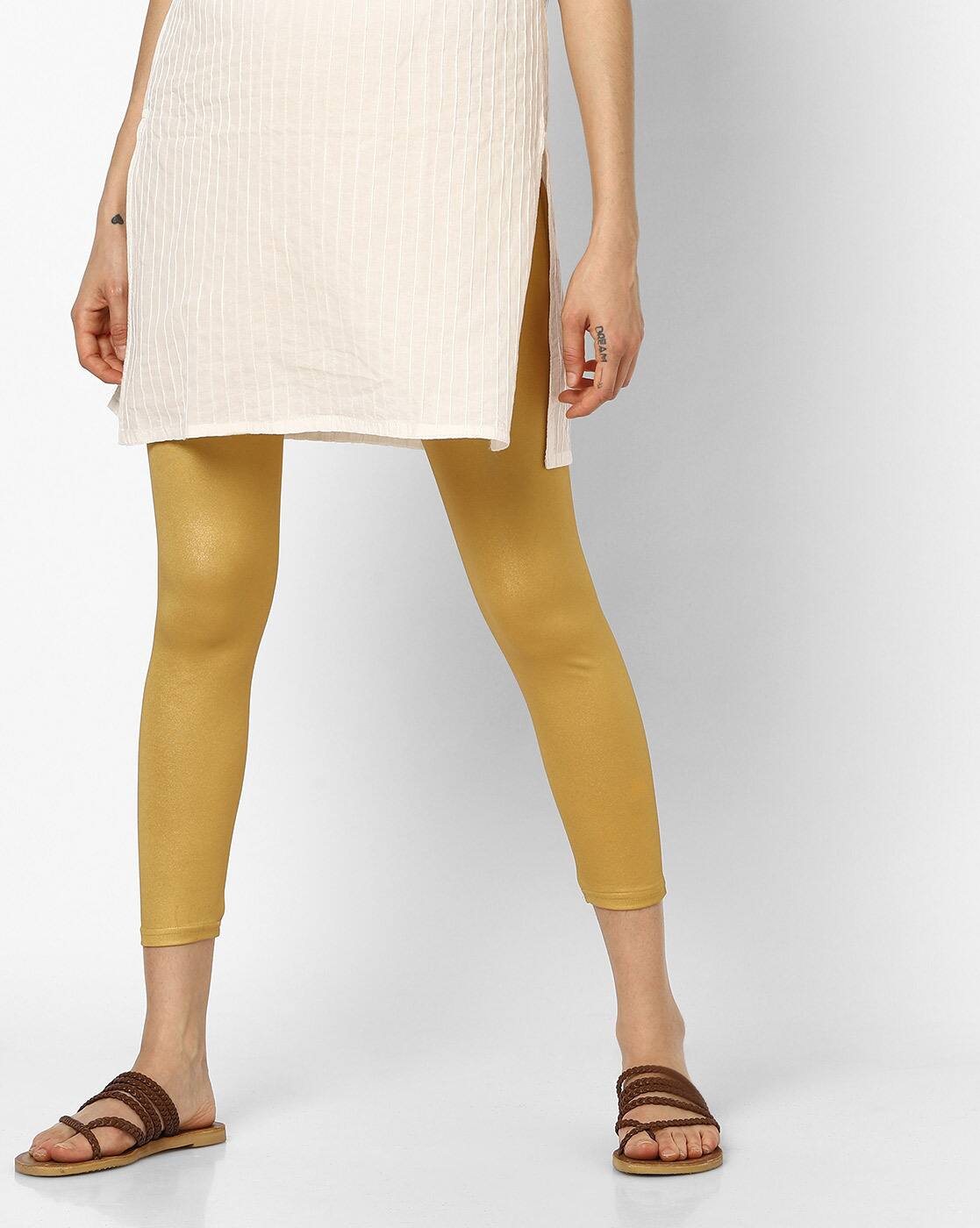 Buy Golden Churidars \u0026 Leggings for 