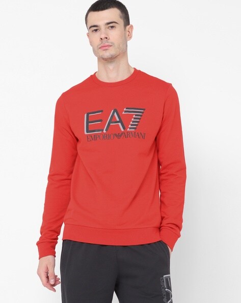 Buy Red Sweatshirt & Hoodies for Men by EA7 Emporio Armani Online 