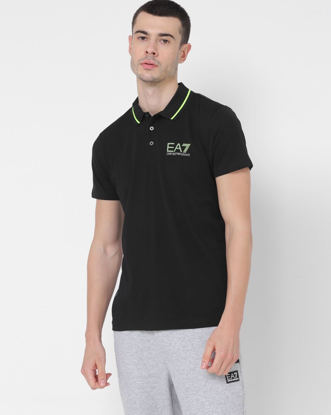 hvordan Dele Kabelbane Buy Black Tshirts for Men by EA7 Emporio Armani Online | Ajio.com