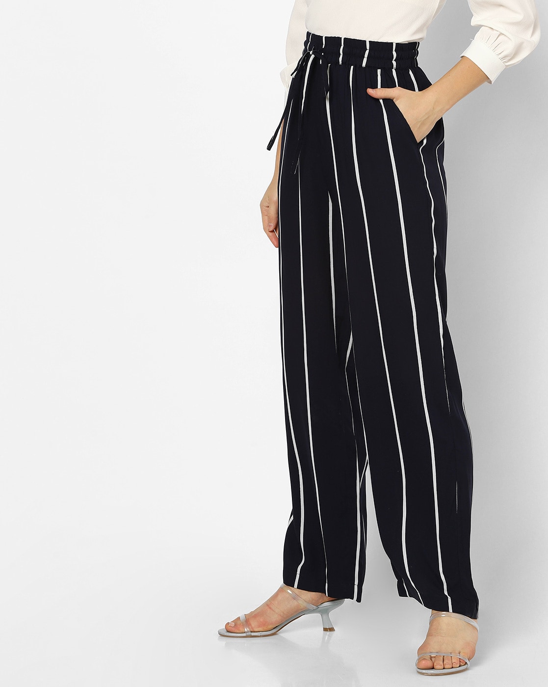 High Rise Pleated Parallel Trousers – POSE-hangkhonggiare.com.vn
