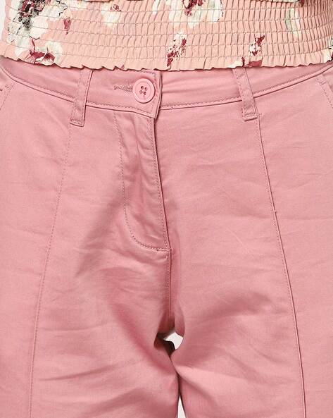 Buy Pink Trousers & Pants for Women by Fig Online