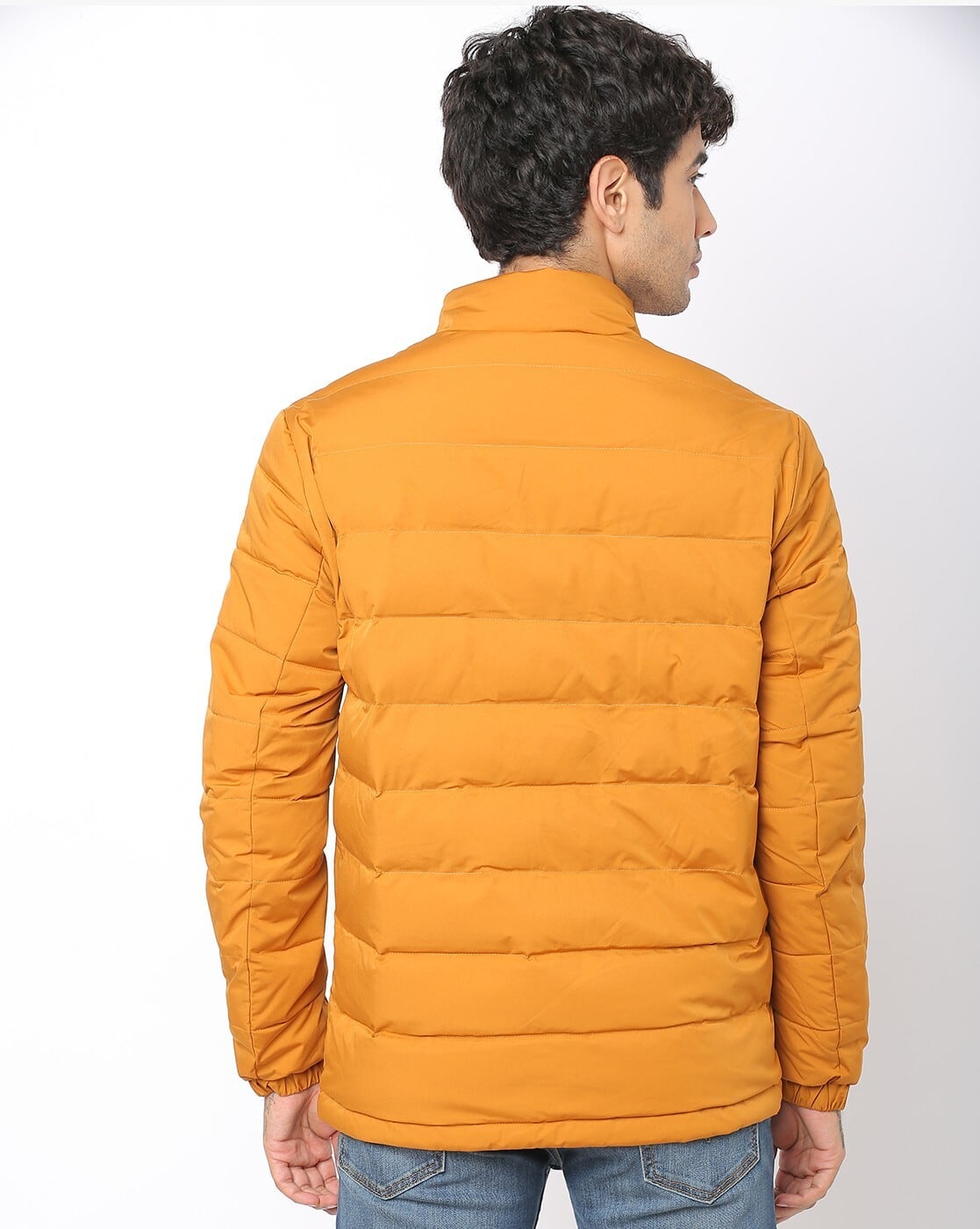 yellow polo puffer jacket