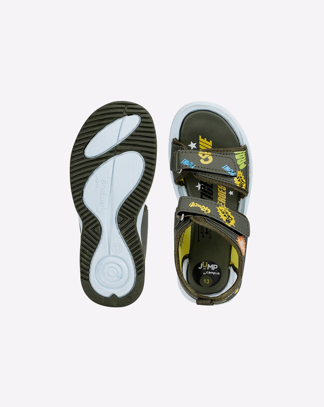 Buy Campus Kids LM-209 BLK/MSTD Outdoor Sandals -8 UK/India at Amazon.in