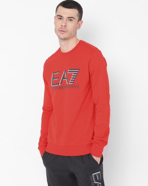 Buy Red Sweatshirt & Hoodies for Men by EA7 Emporio Armani Online 