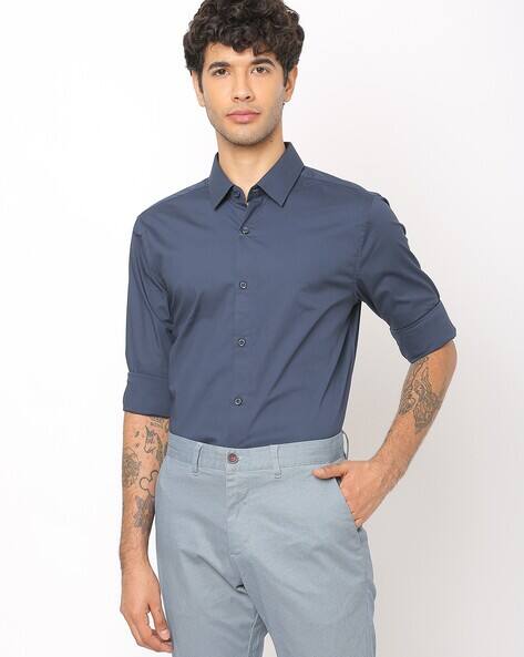 Blue Shirts for Men by UNITED COLORS 