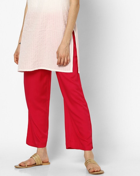 Cropped Pants with Semi-Elasticated Waist Price in India