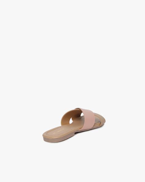 Colourblock Criss-Cross Strap Flat Sandals (Image - 1)