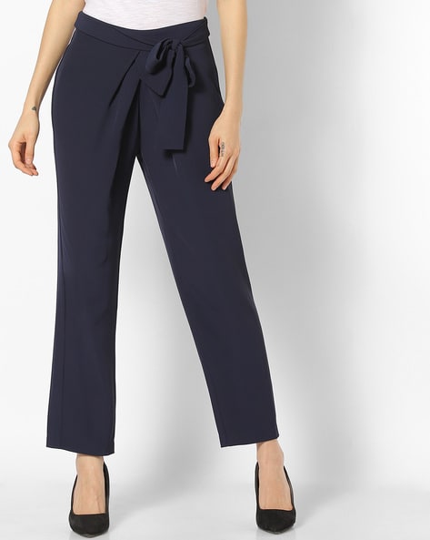 Buy Navy Blue Trousers & Pants for Women by Camla Online