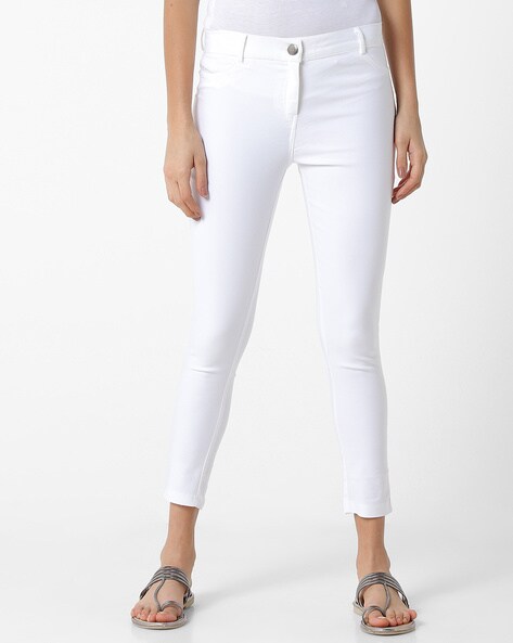 Buy White Denim Look Jeggings Online - Aurelia