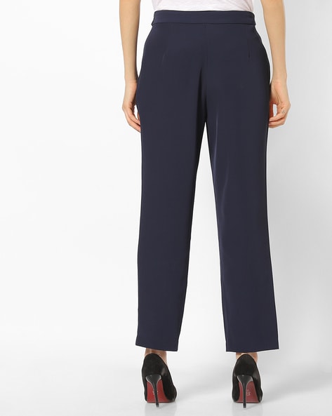 Buy Navy Blue Trousers & Pants for Women by Camla Online