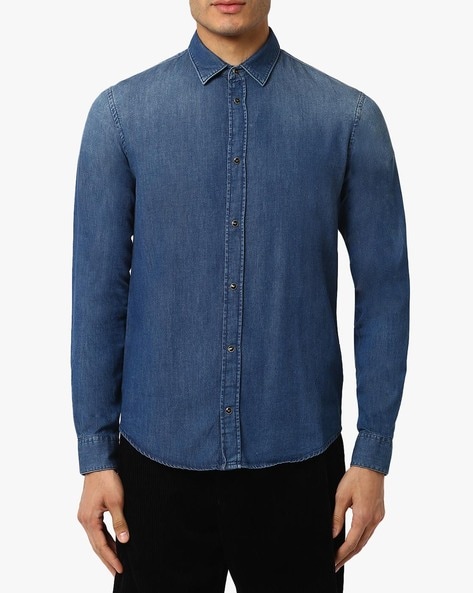 Buy Denim Blue Shirts for Men by EMPORIO ARMANI Online 