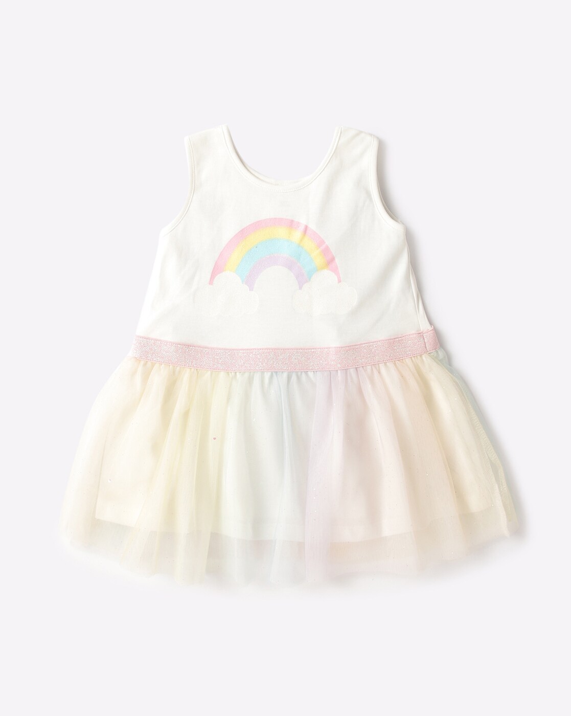 rainbow all white dresses