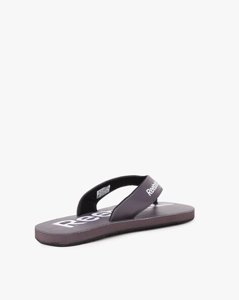 Stark Thong Strap Flip Flops with Branding