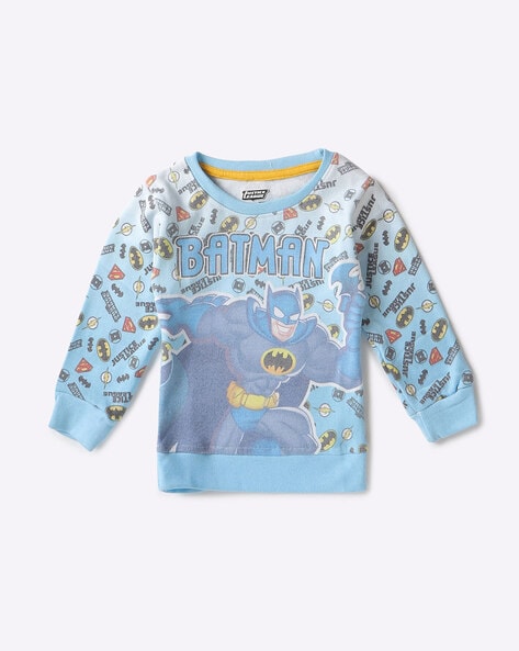 Eteenz Batman Print Round-Neck Sweatshirt