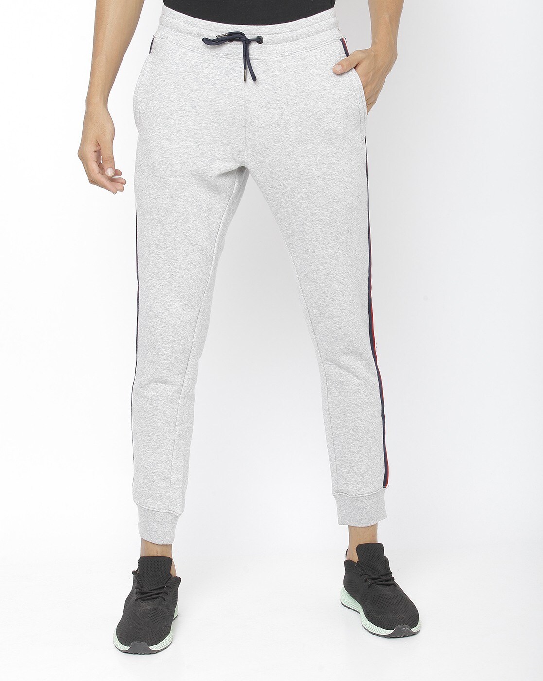 light grey track pants