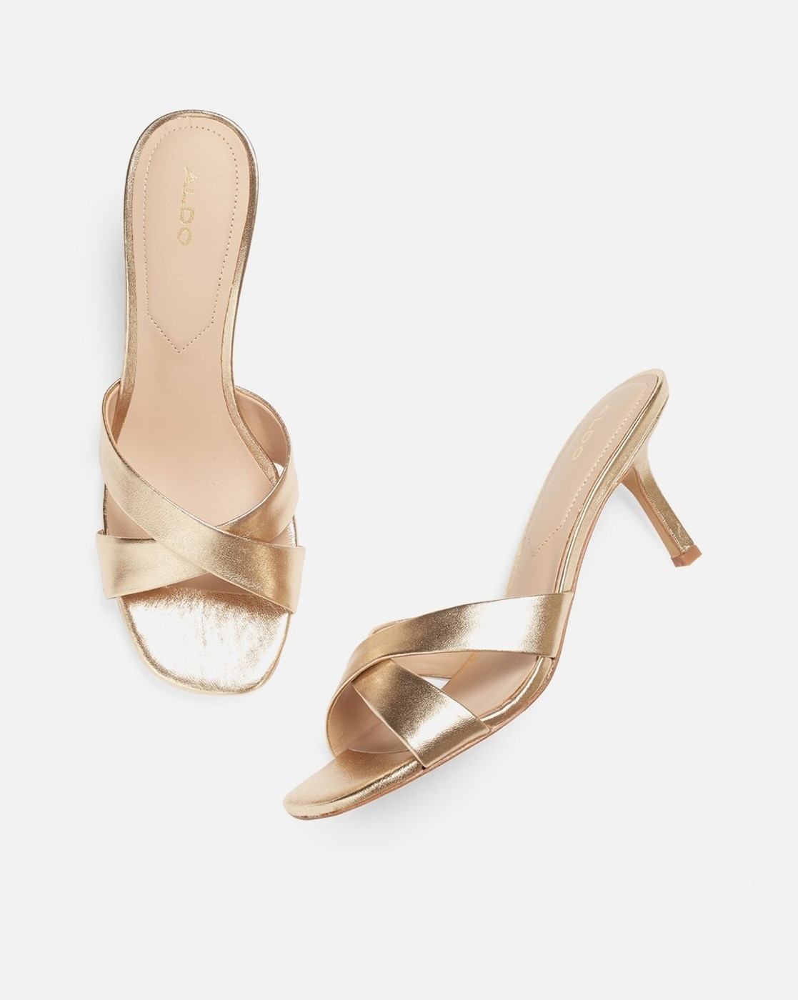 Gold Heeled Sandals for Women by Aldo 