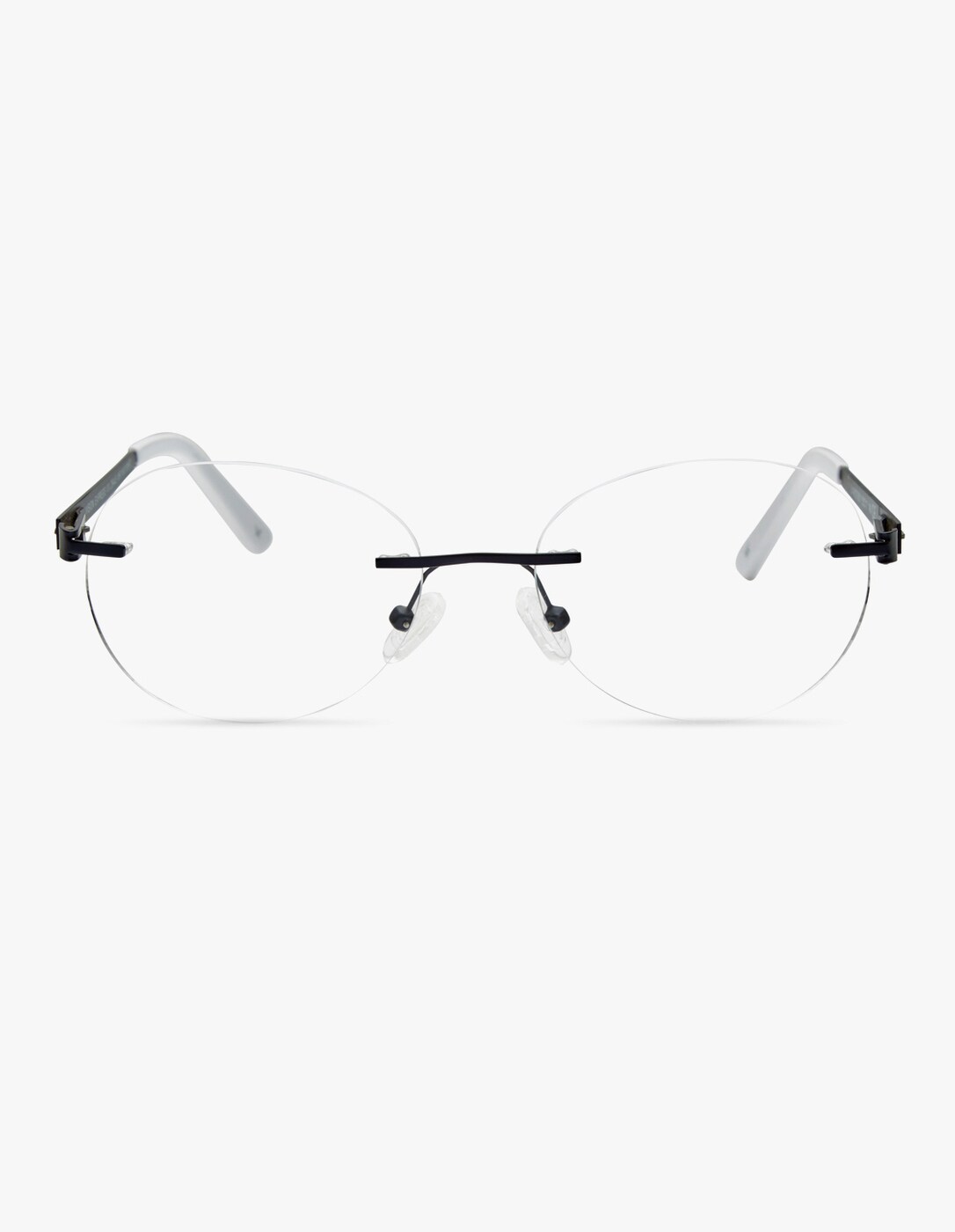 Mens oval sale rimless glasses