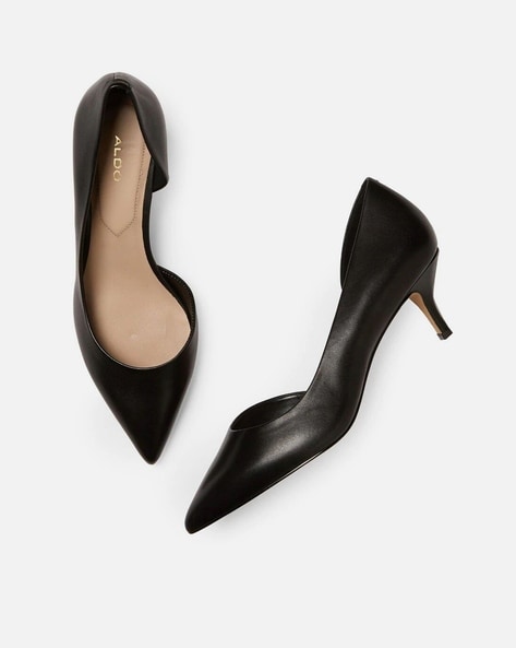 aldo black pointed heels
