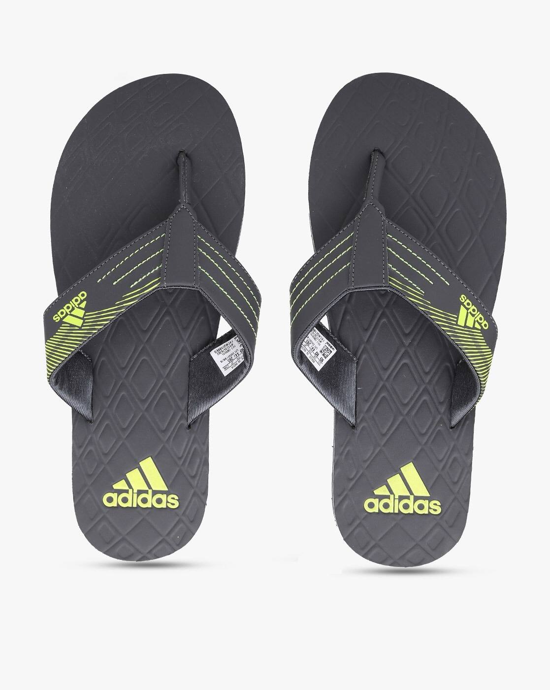 adidas grey flip flops
