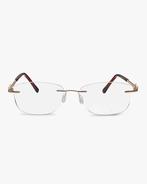 Oval rimless sales eyeglasses