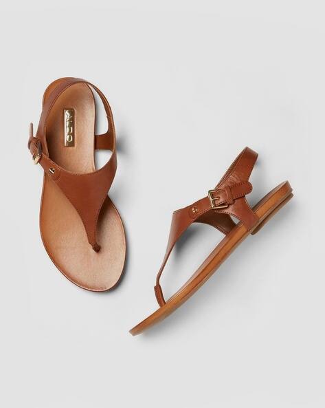 Brown Flat Sandals for Women by Aldo 