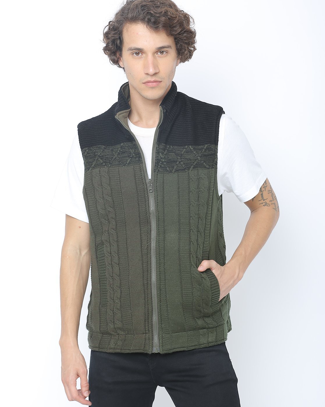 indian terrain sleeveless jacket