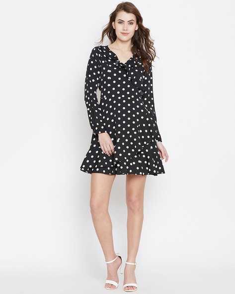 black polka dot sundress