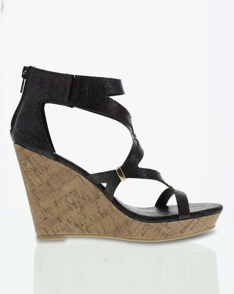 black gladiator wedges