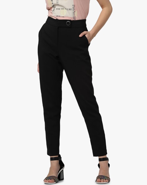 Accommodatie harpoen ideologie Buy Black Trousers & Pants for Women by Vero Moda Online | Ajio.com